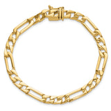 14K 6mm Hand-polished Fancy Link Bracelet