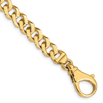 14k 8mm Hand-polished Fancy Link Chain