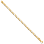 14k 5.5mm Hand-Polished Fancy Link Bracelet