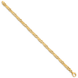 14k 5.5mm Hand-Polished Fancy Link Bracelet