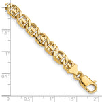 14K 6.75mm Hand-Polished Fancy Link Bracelet