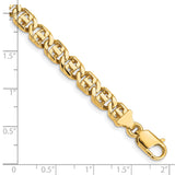 14K 6.75mm Hand-Polished Fancy Link Bracelet