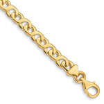 14K 6.2mm Hand-polished Fancy Link Chain