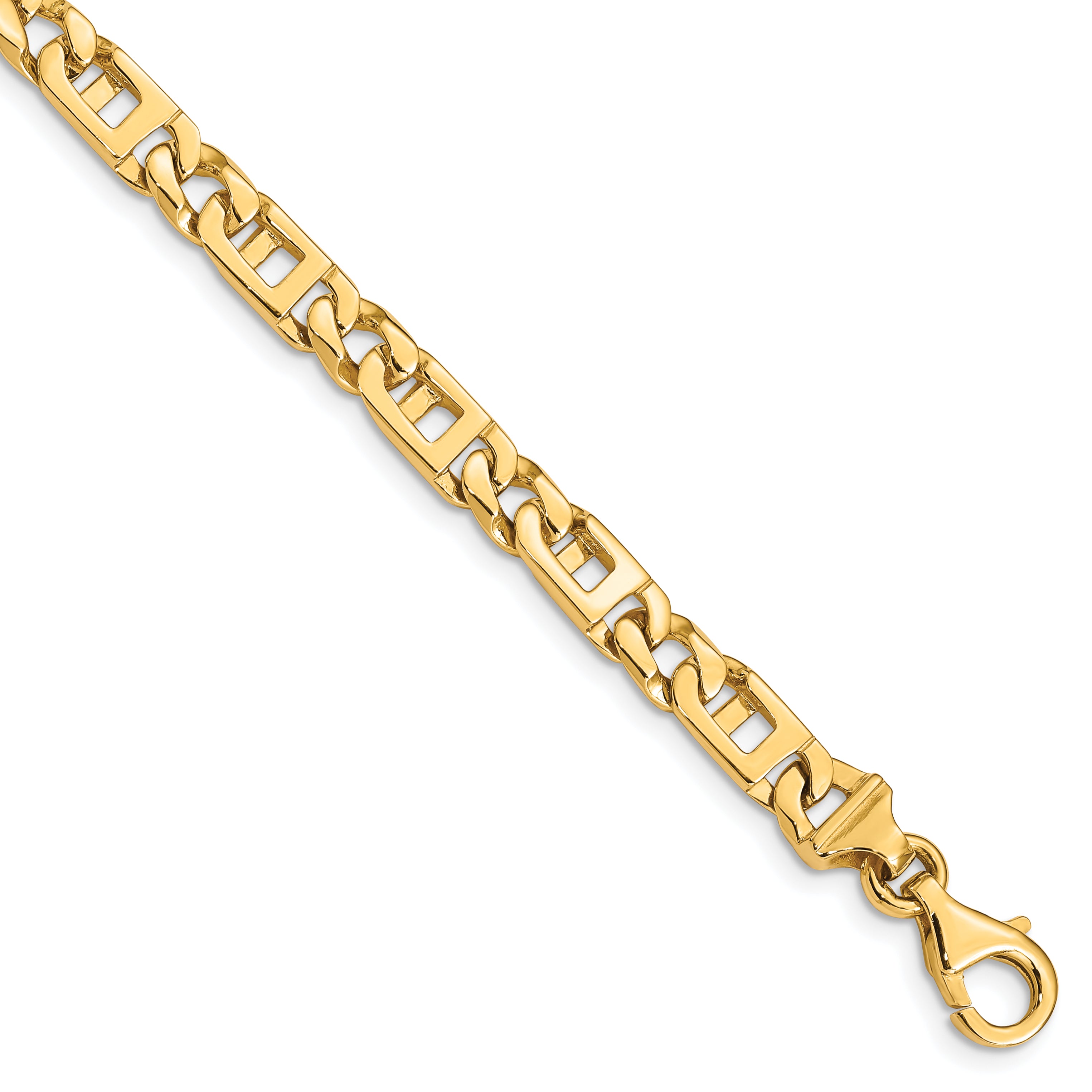 14k 5.9mm Hand-Polished Fancy Link Chain