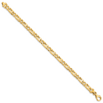 14k 5.9mm Hand-Polished Fancy Link Bracelet