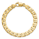 14k 8.3mm Hand-Polished Fancy Link Chain