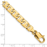 14k 8.3mm Hand-polished Fancy Link Bracelet