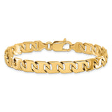 14k 8.3mm Hand-polished Fancy Link Bracelet