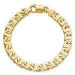 14k 8.3mm Hand-polished Fancy Link Bracelet