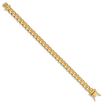 14k 8.6mm Hand-polished Fancy Link Bracelet