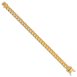 14k 8.6mm Hand-polished Fancy Link Bracelet
