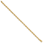 14k 4.2mm Hand-Polished Fancy Link Chain