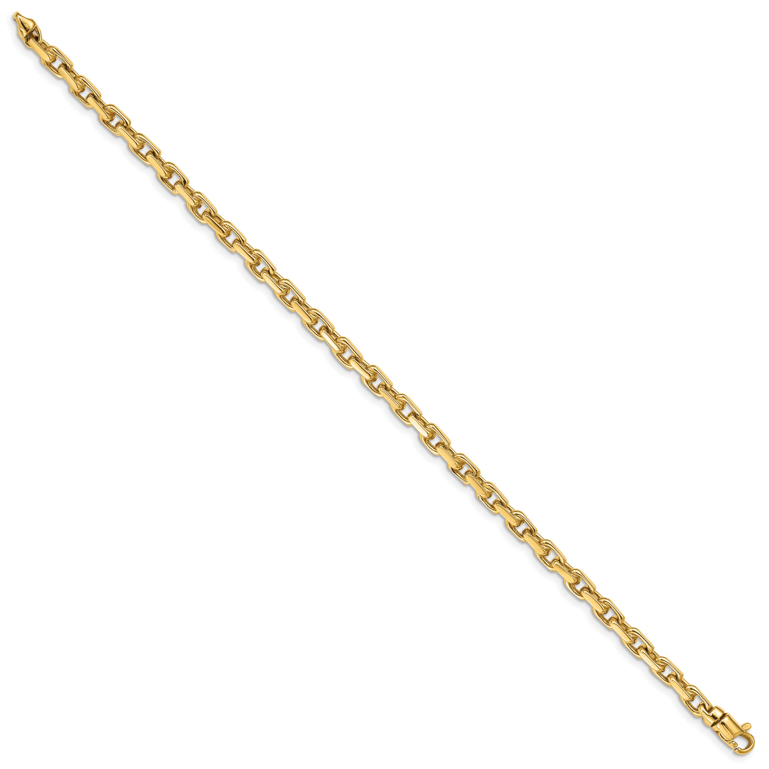 14k 4.2mm Hand-polished Fancy Link Bracelet