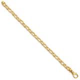 14k 4.8mm Hand Polished Fancy Link Bracelet