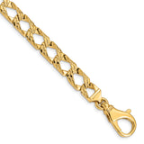 14k 8.6mm Hand Polished Fancy Link Chain