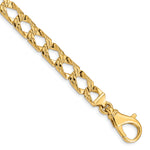 14k 8.6mm Hand Polished Fancy Link Bracelet