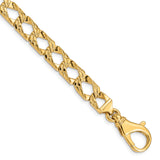 14k 8.6mm Hand Polished Fancy Link Bracelet