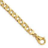 14K 7.5mm Hand Polished Fancy Link Bracelet