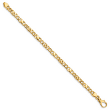 14K 4.8mm Hand Polished Fancy Link Chain