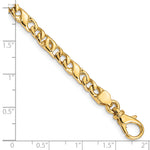 14K 4.8mm Hand Polished Fancy Link Bracelet
