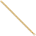 14K 7mm Hand Polished Fancy Link Chain