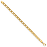 14K 7mm Hand Polished Fancy Link Chain