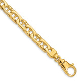 14K 8.5mm Hand-polished Fancy Link Chain