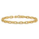 14k 5mm Hand-polished Fancy Link Chain