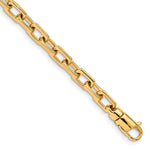 14k 5mm Hand-polished Fancy Link Bracelet
