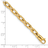 14k 5mm Hand-polished Fancy Link Bracelet