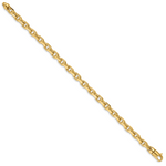 14k 5.9mm Hand-polished Fancy Link Bracelet