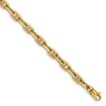 14k 5.1mm Hand-polished Fancy Link Chain