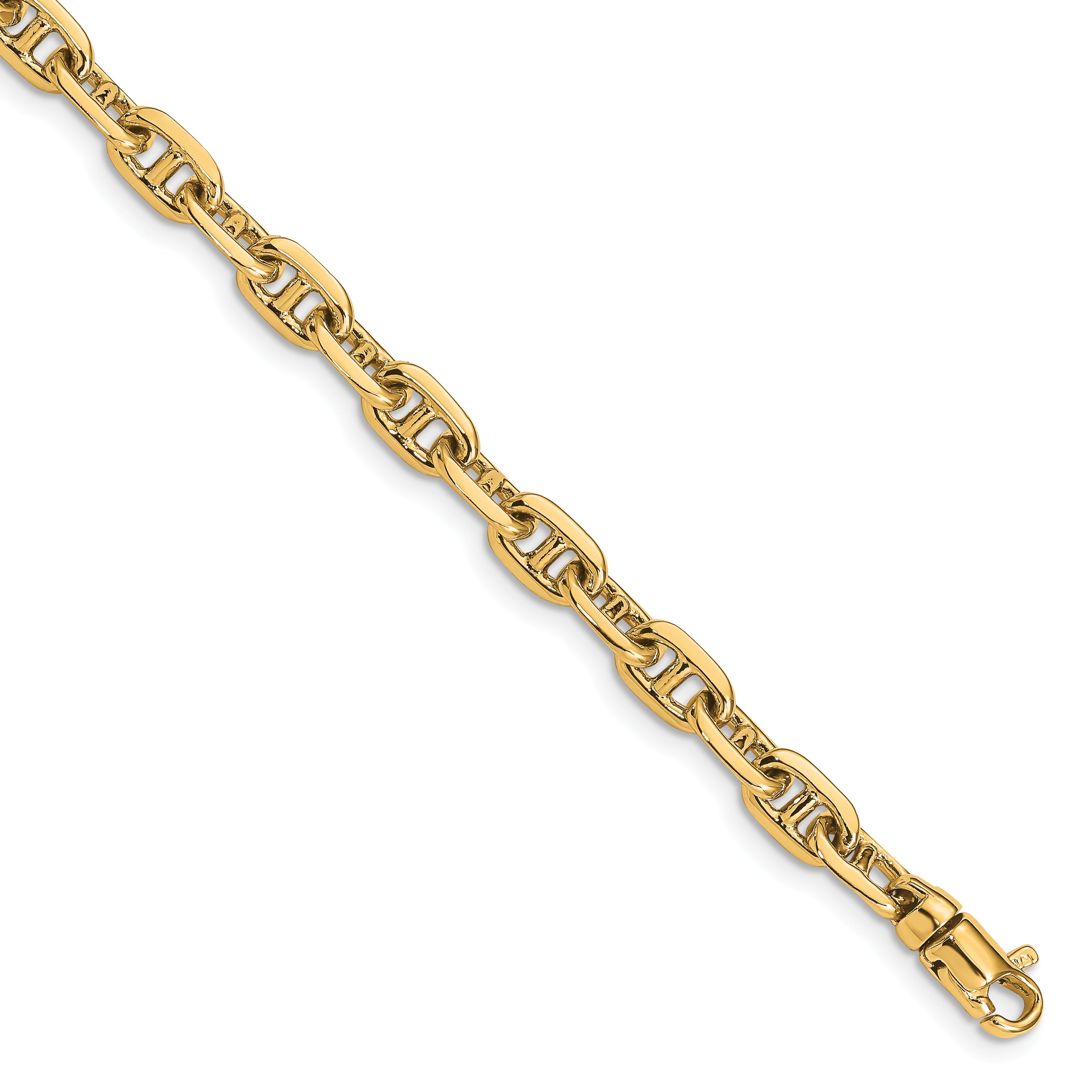 14k 5.1mm Hand-polished Fancy Link Chain