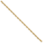 14k 5.1mm Hand-polished Fancy Link Bracelet