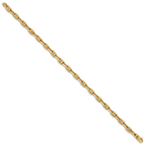 14k 5.1mm Hand-polished Fancy Link Bracelet
