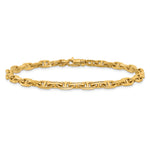 14k 5.1mm Hand-polished Fancy Link Bracelet