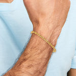 14k 5.1mm Hand-polished Fancy Link Bracelet