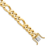 14k 11.8mm Hand Polished Fancy Link Chain