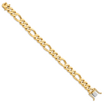 14k 11.8mm Hand Polished Fancy Link Bracelet