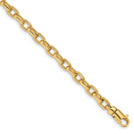 14k 5.0mm Hand Polished Fancy Link Bracelet