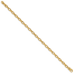 14k 5.0mm Hand Polished Fancy Link Bracelet