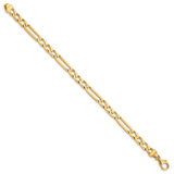 14K 5mm Hand-polished Figaro Link Bracelet