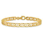 14k 6.5mm Hand-polished Fancy Anchor Link Bracelet