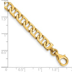 14k 6.5mm Hand-polished Fancy Anchor Link Bracelet