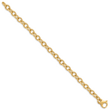 14k 7.8mm Hand-polished Fancy Link Bracelet
