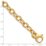14k 7.8mm Hand-polished Fancy Link Bracelet