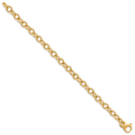 14k 7.8mm Hand-polished Fancy Link Bracelet