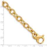 14k 7.8mm Hand-polished Fancy Link Bracelet