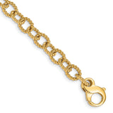 14K 6.5mm Polished Hand-polished Fancy Link Bracelet