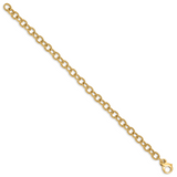 14K 6.5mm Polished Hand-polished Fancy Link Bracelet